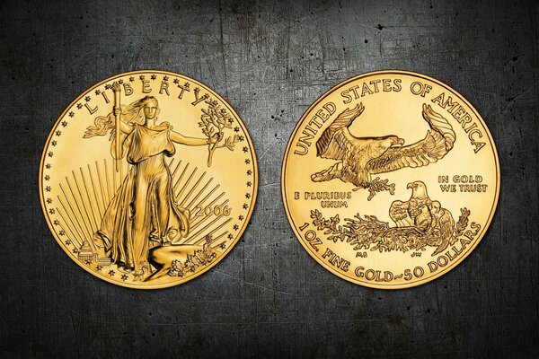 Monedas americanas libertad oro