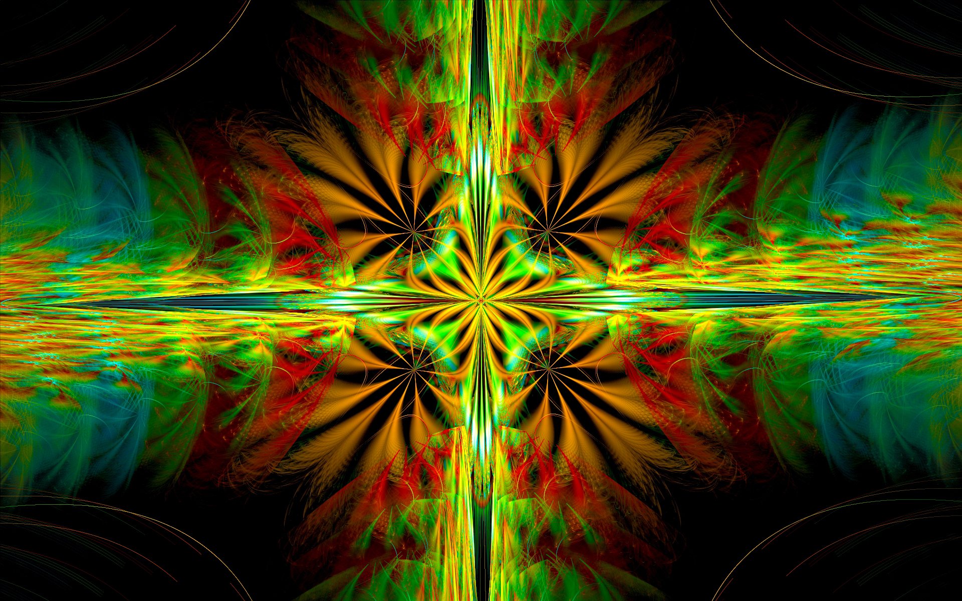 luz color patrón simetría reflexión