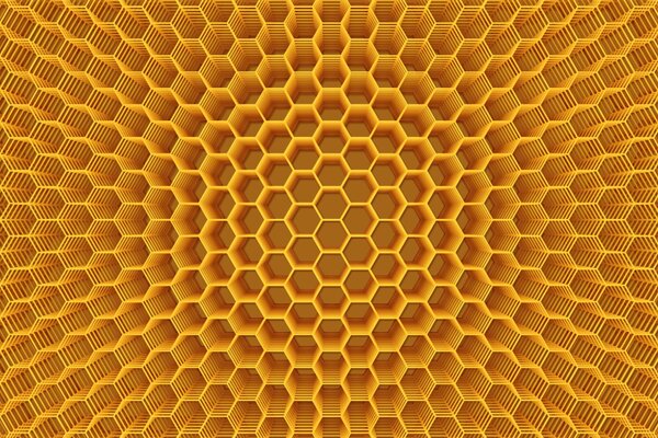 Nido de abeja vacío amarillo de la computadora