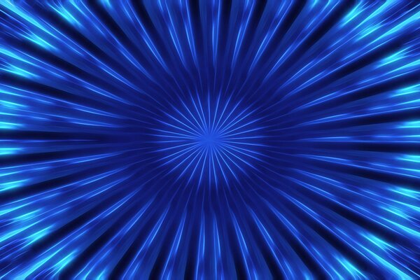 Las líneas azules divergen por los rayos