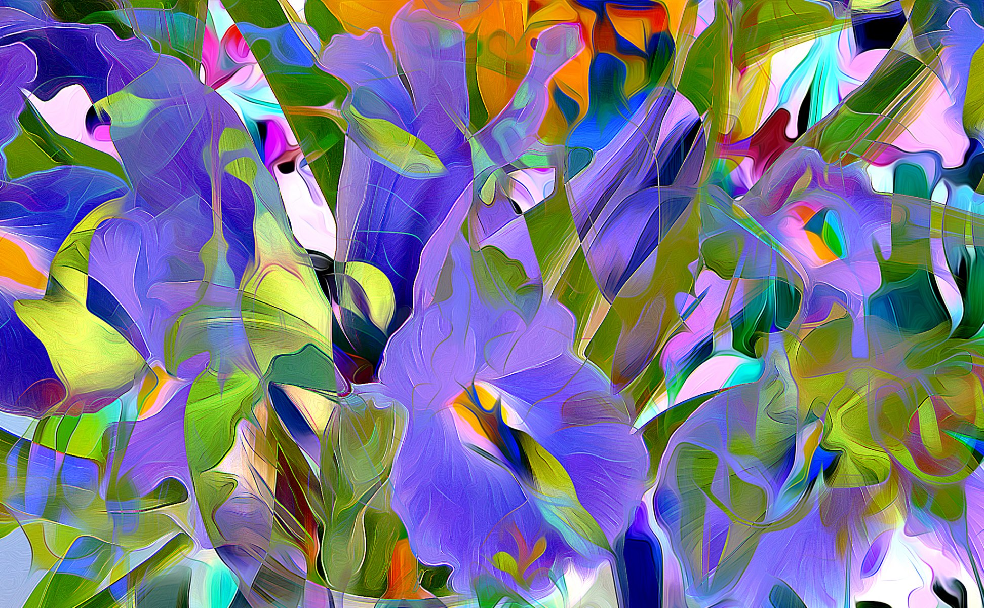 flores pétalos prado jardín renderizado