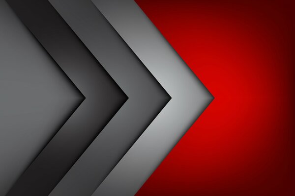 Vector gris sobre fondo rojo brillante