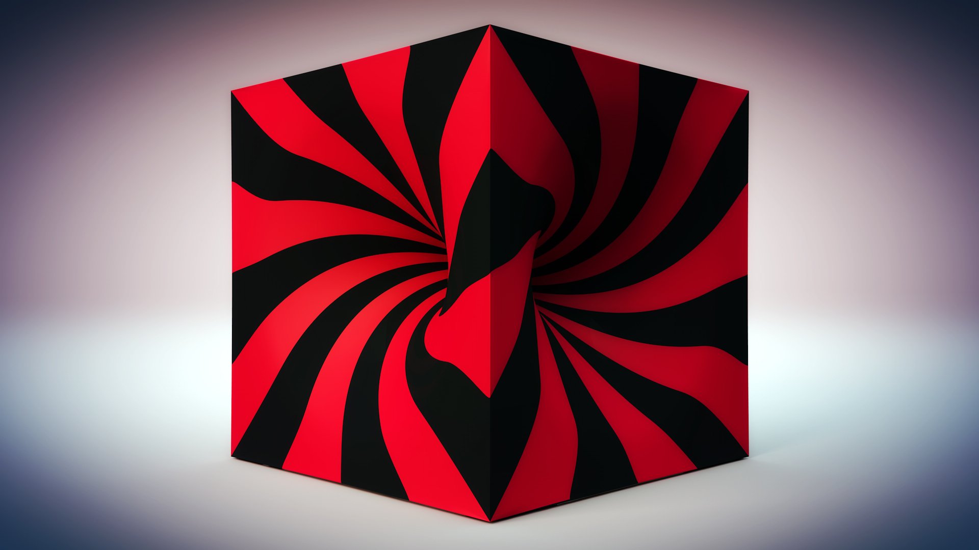 cubo líneas rayas fondo