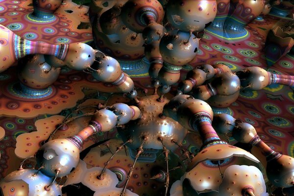 Figura abstracta de bolas de colores Unidos