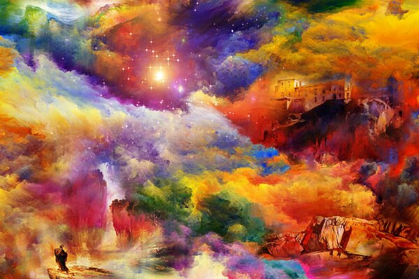 Tumulto de pintura círculo de la casa