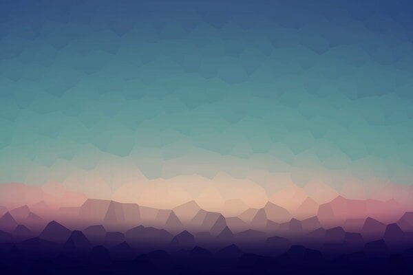La ilusión abstracta del amanecer detrás del cristal