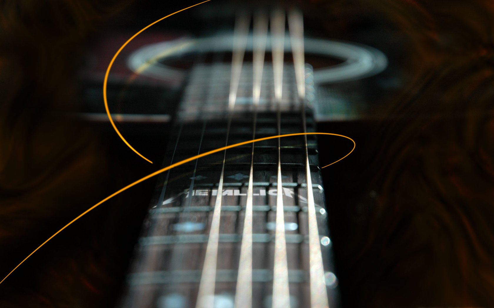 guitarra diapasón metallica
