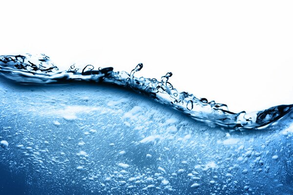 Agua burbujas azul blanco