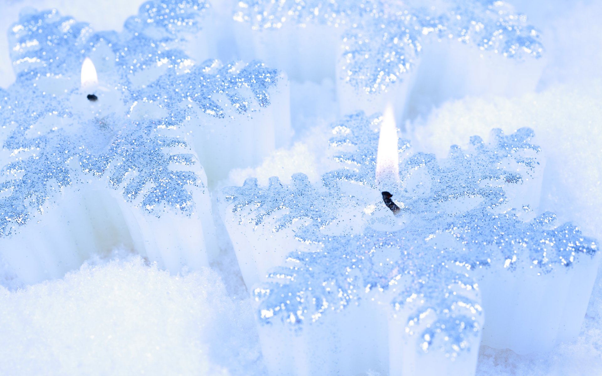 velas blanco nieve