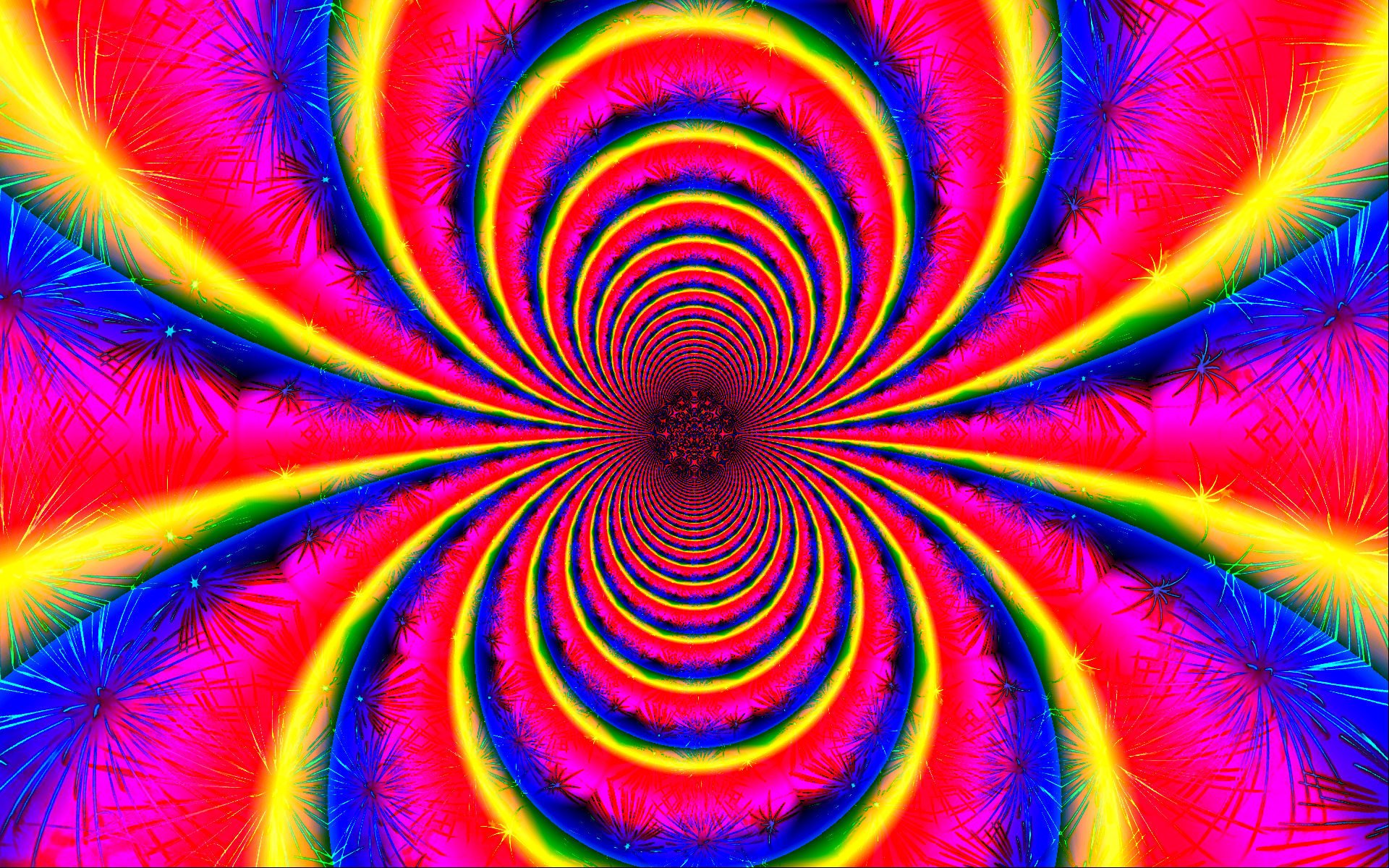 luz color simetría líneas rayos