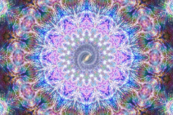 Abstracción de Mandala de patrones como en un caleidoscopio
