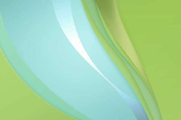 Dibujo abstracto verde-azul de líneas