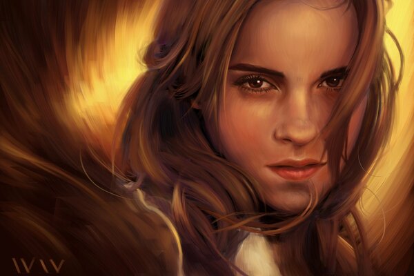La cara pintada de Emma Watson