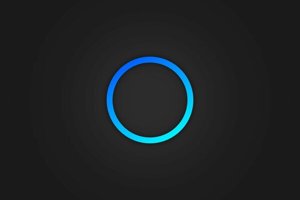 Círculo azul-azul sobre fondo negro