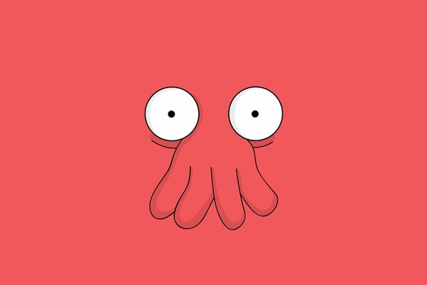 Monstruo con ojos saltones y tentáculos en lugar de nariz
