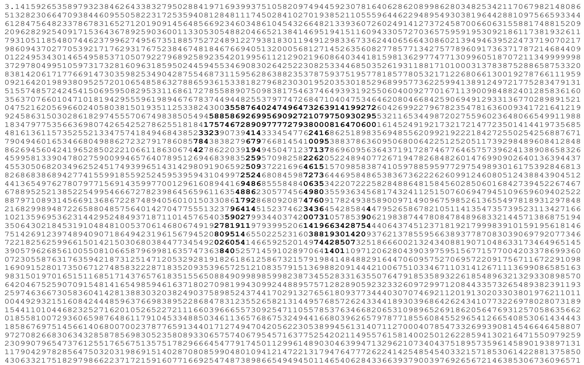 número 3.14 pi número pi