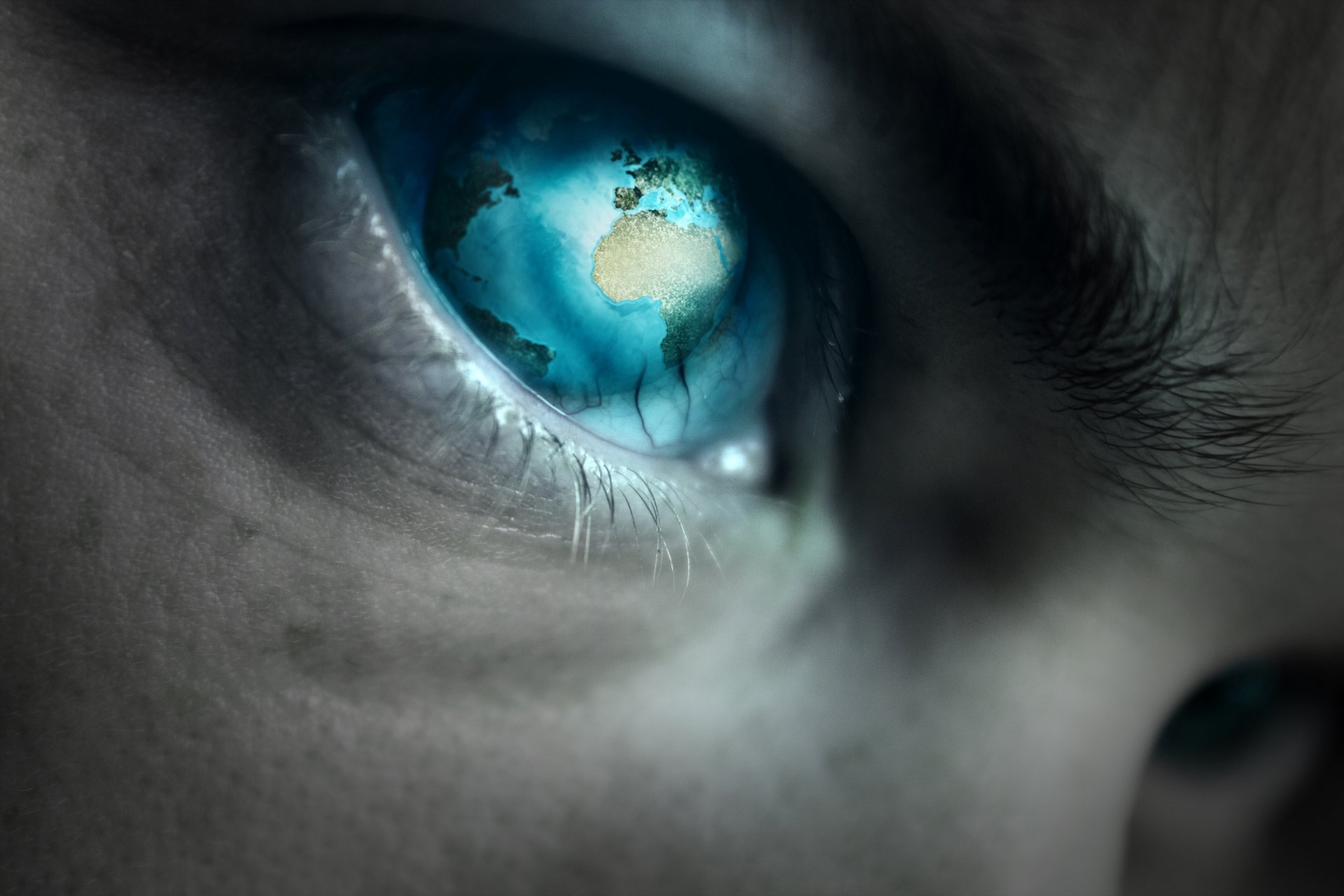 chico ojos planeta tierra