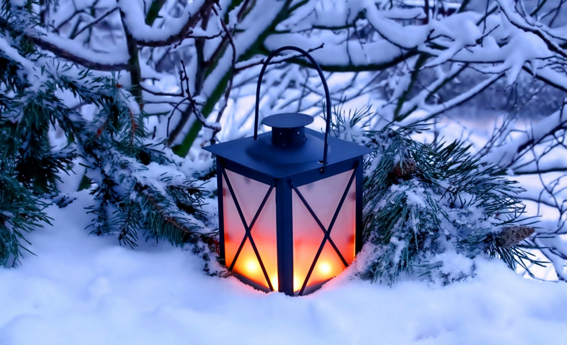 naturaleza velas invierno nieve linterna invierno luz