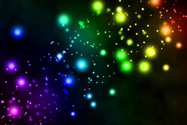 Fondo luces en forma de bola de colores