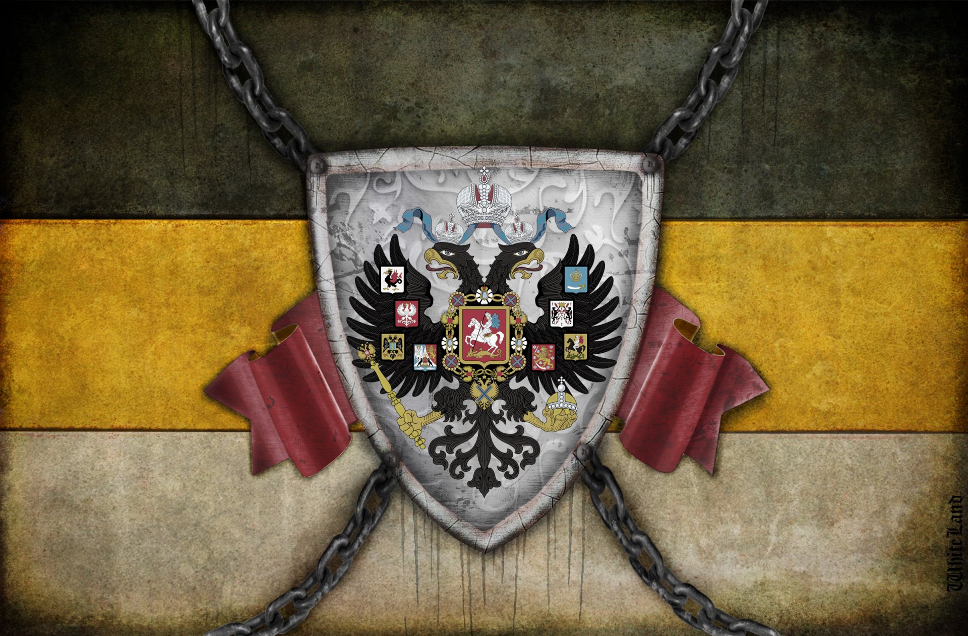 bandera escudo de armas imperio
