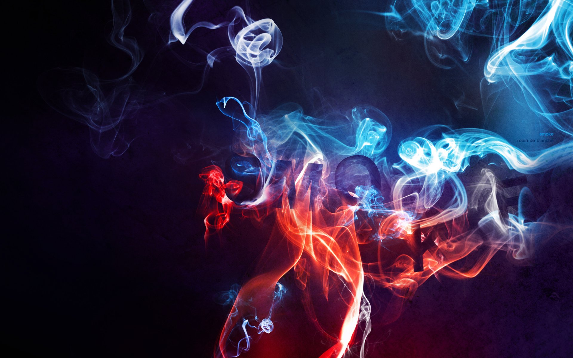 oscuro fondo humo vapor azul rojo