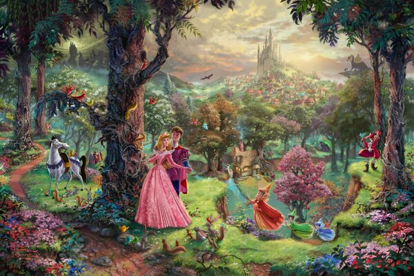 La bella durmiente de Walt Disney todos los héroes