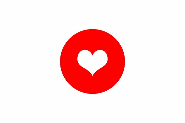 Corazón en un círculo para la fiesta de San Valentín