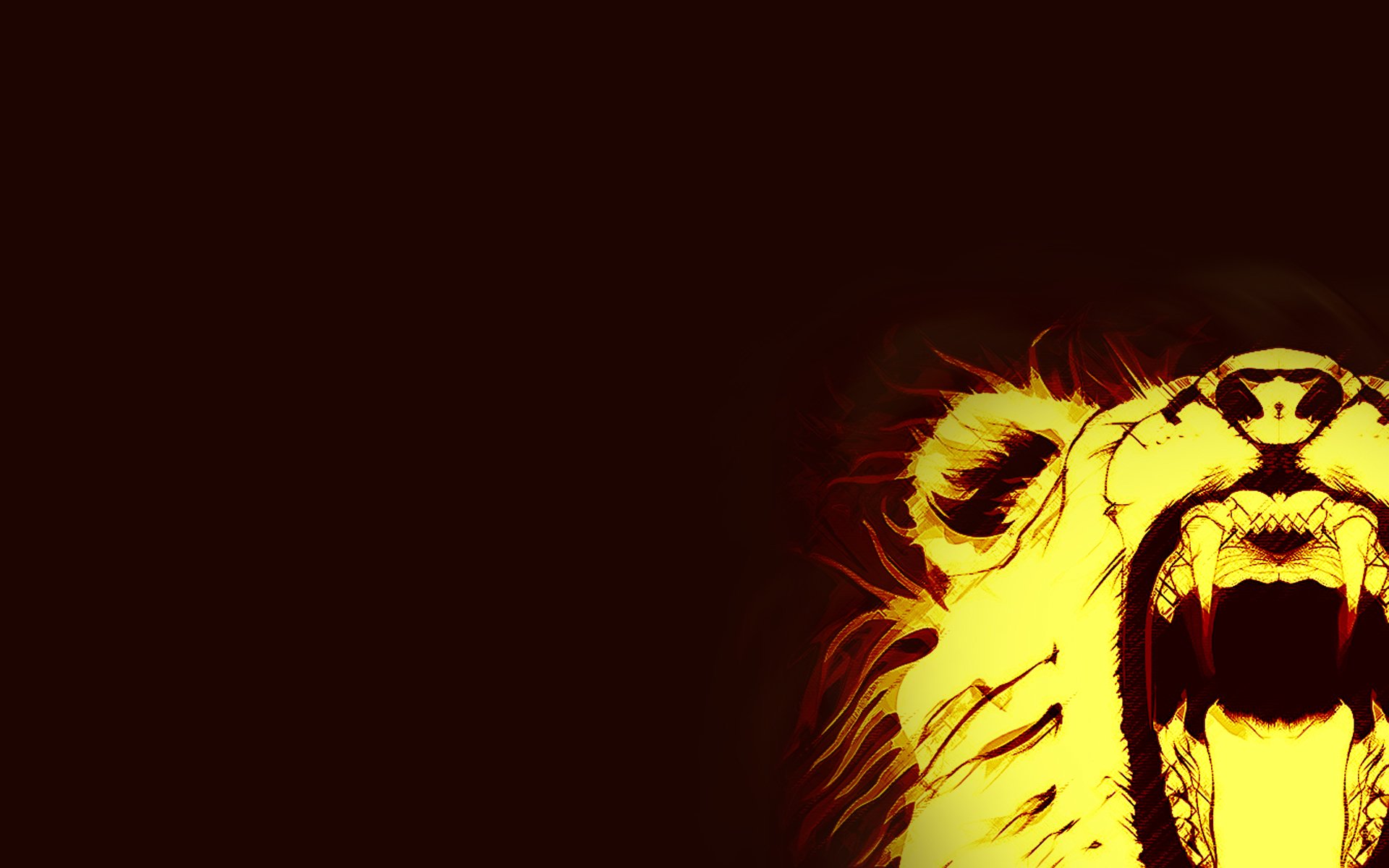 minimalismo fuego león abstracción animales fuego colmillos