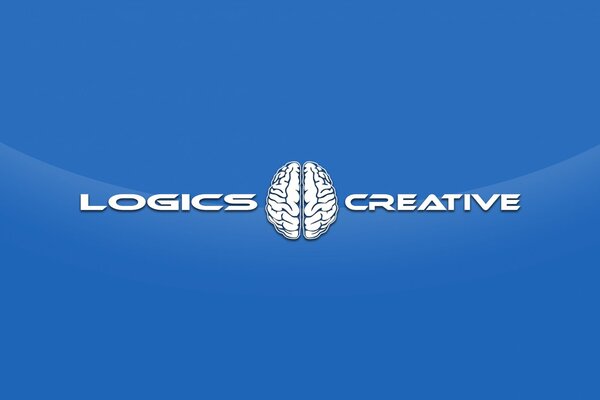 Inscripción creativa sobre fondo azul