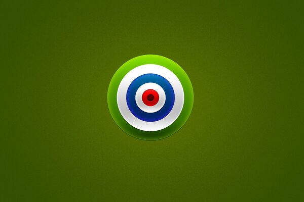 Objetivo sobre fondo verde