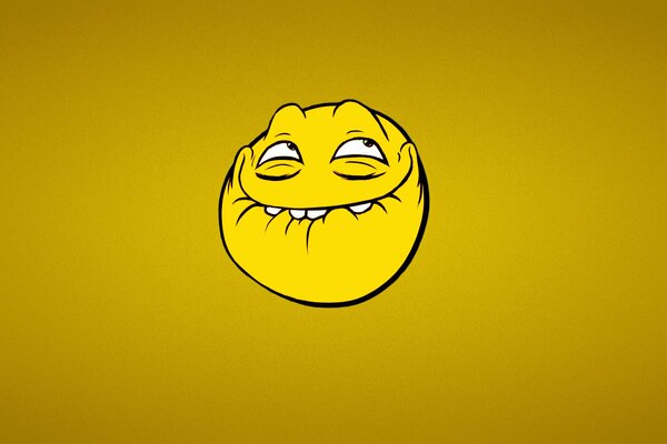 La cara melancólica de un troll sonriente