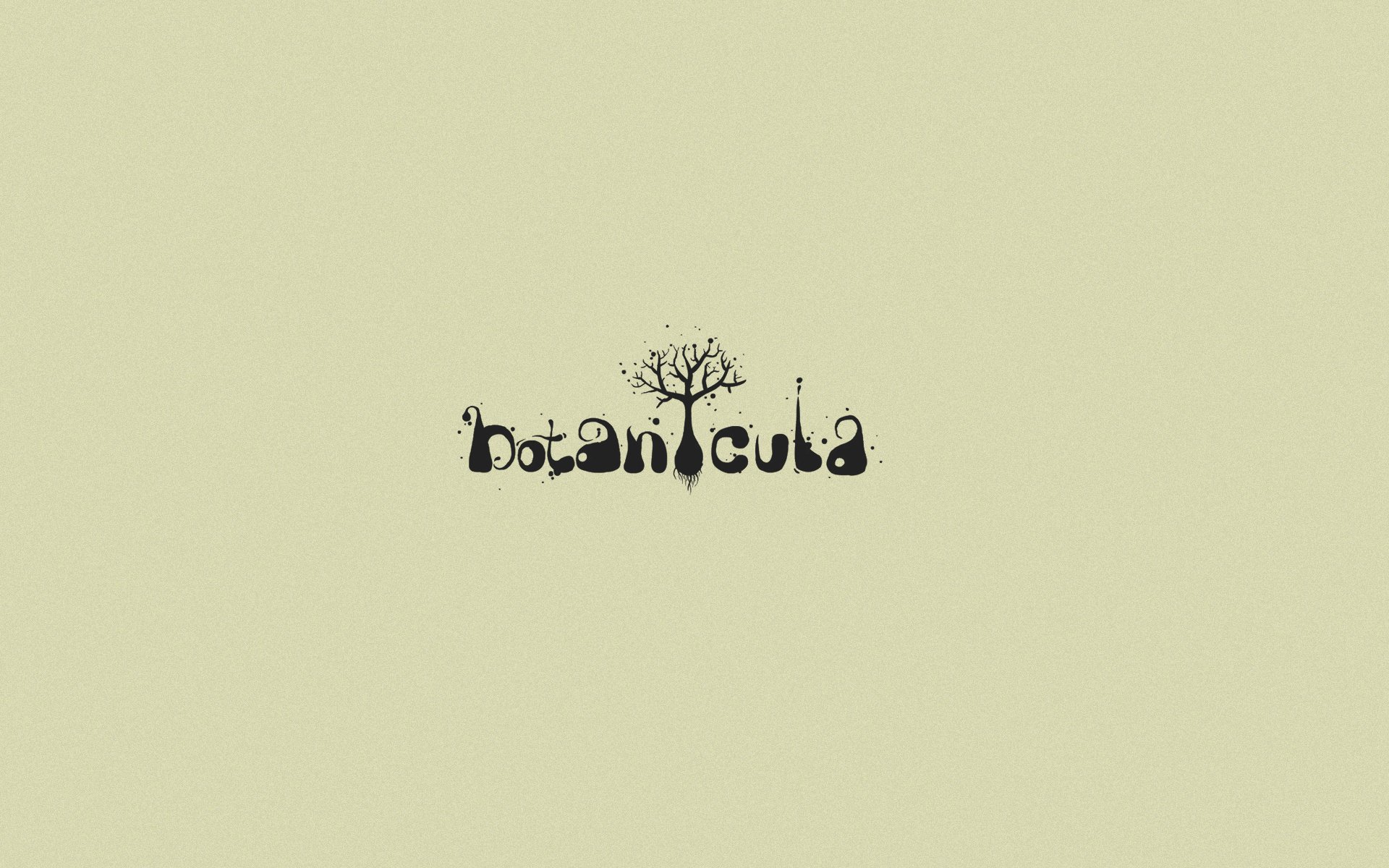 juego botanicula obra maestra logotipo madera fuente