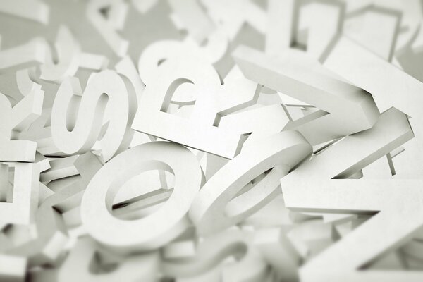 Las letras se encuentran sobre un fondo blanco