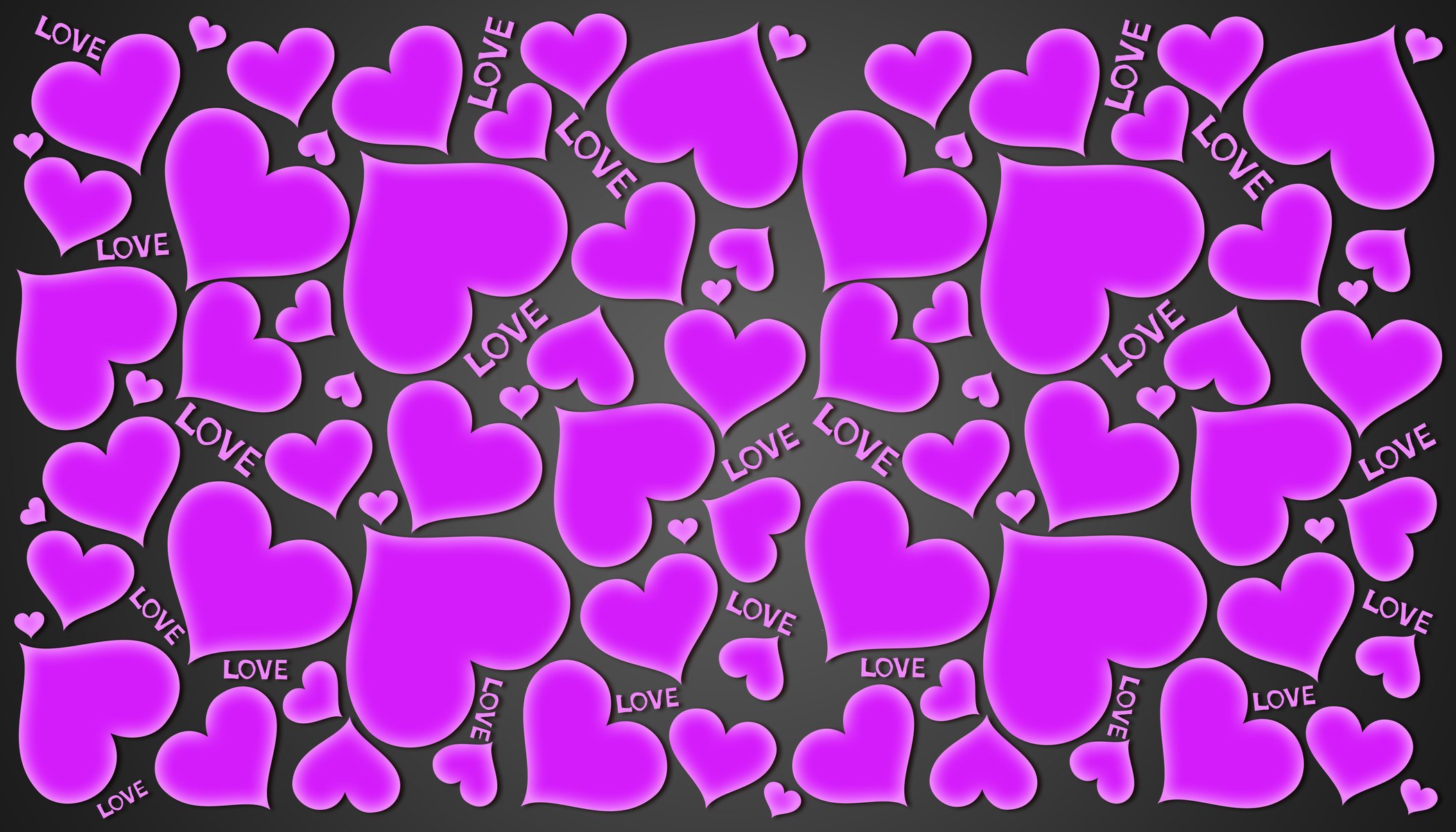 púrpura corazones amor gradiente fondo corazones