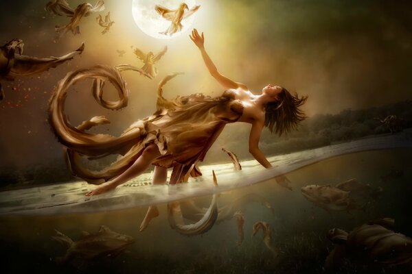 Pintura de un artista con una fantasía tormentosa