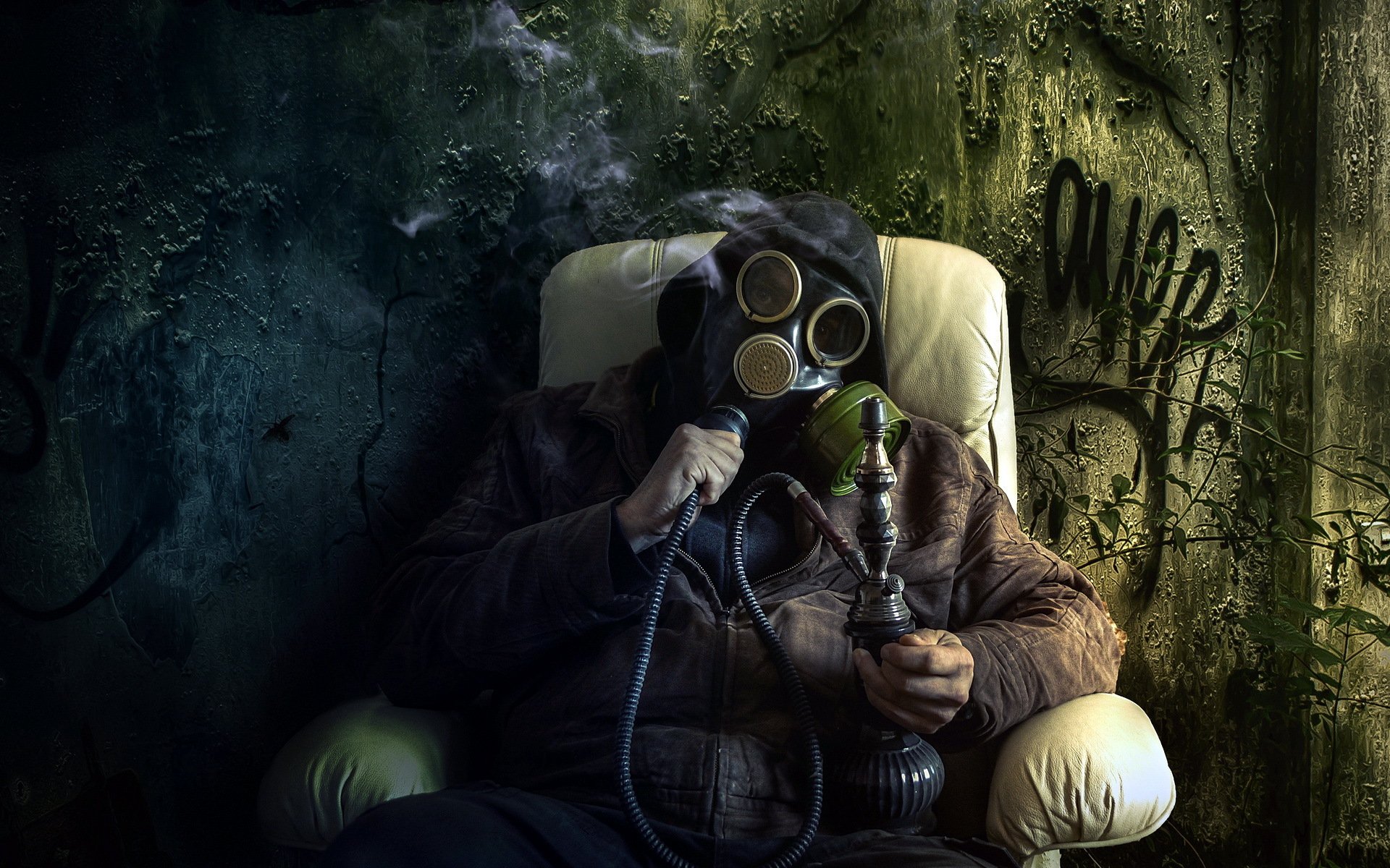 máscara de gas cachimba situación