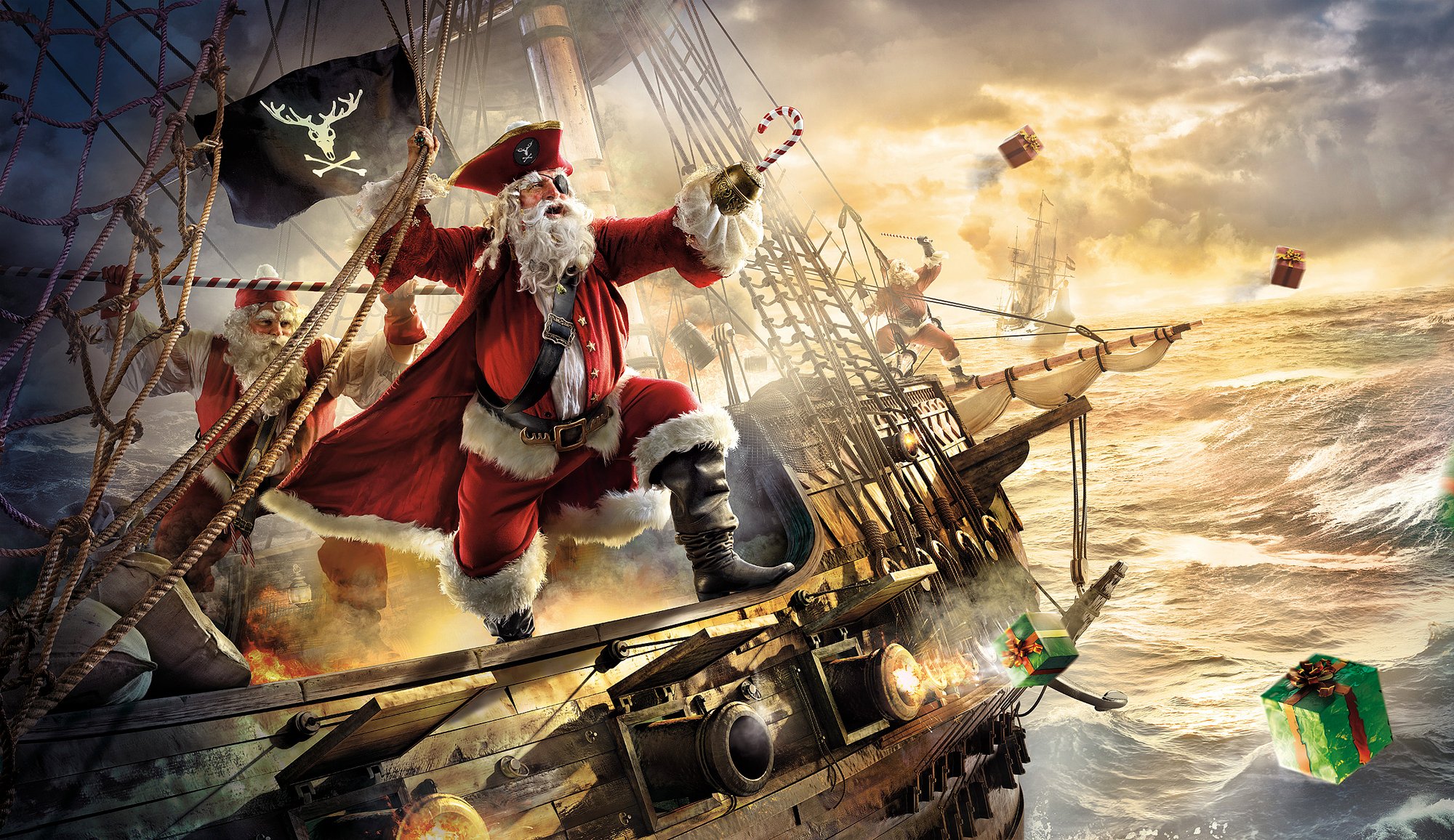 santa claus santa claus piratas fragata