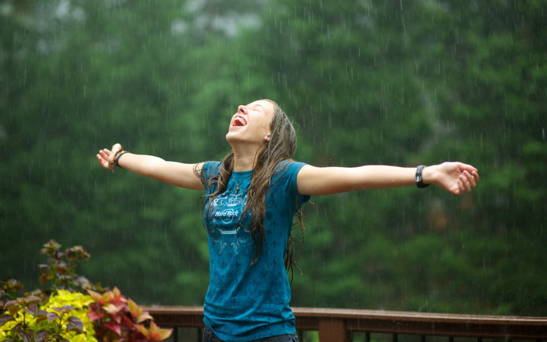 chica lluvia estado de ánimo