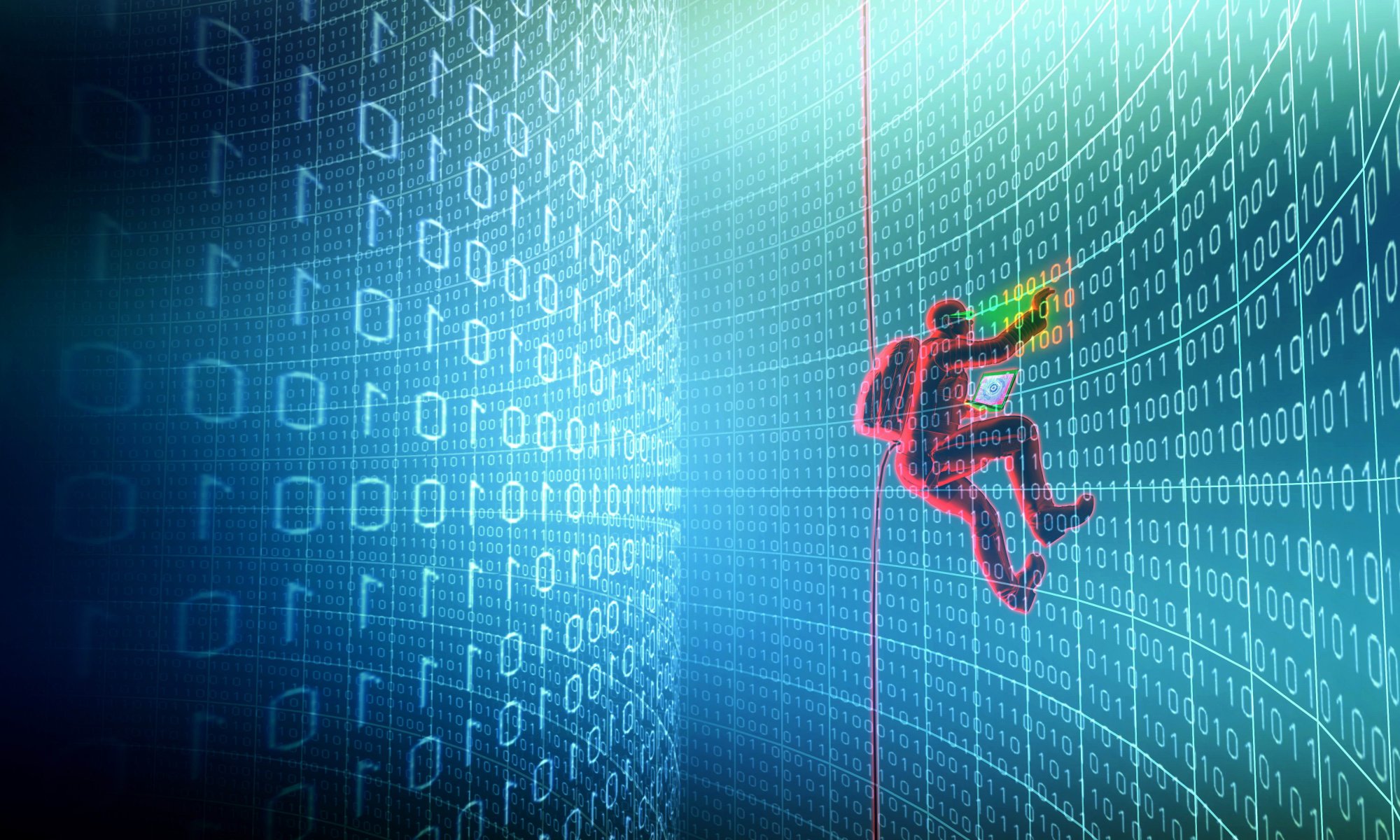 arte hacker piratería penetración o ajuste ajuste verificación ajuste protección datos binario código uno cero abstracción 3d fondo de pantalla