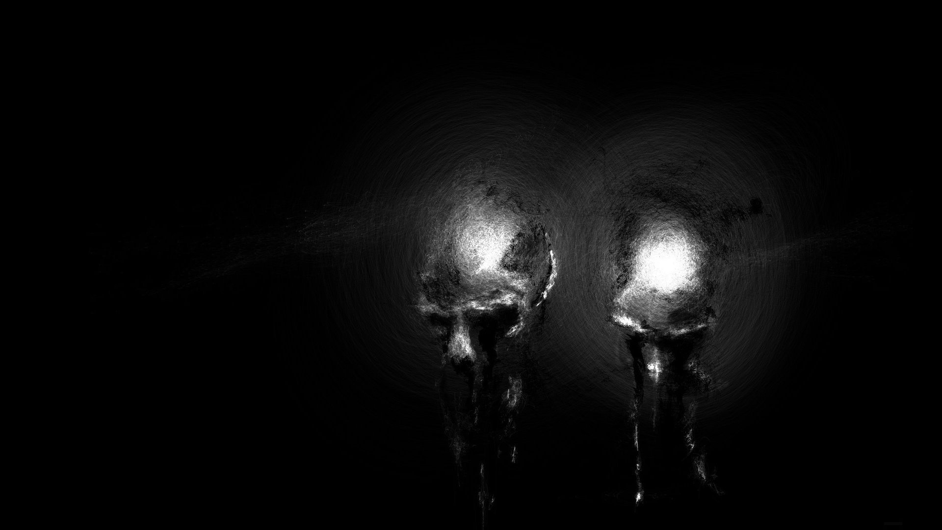 cráneos oscuro horor