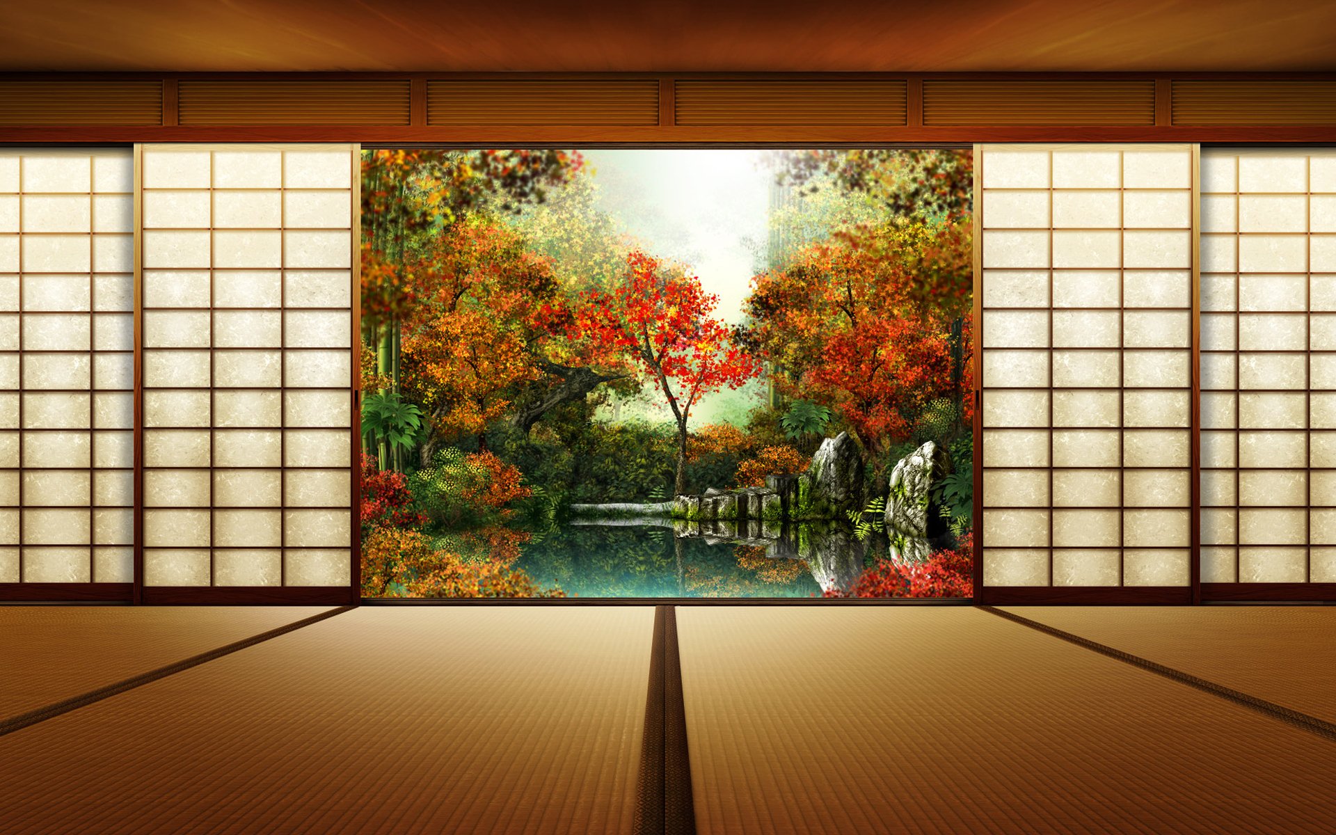 otoño japón puertas