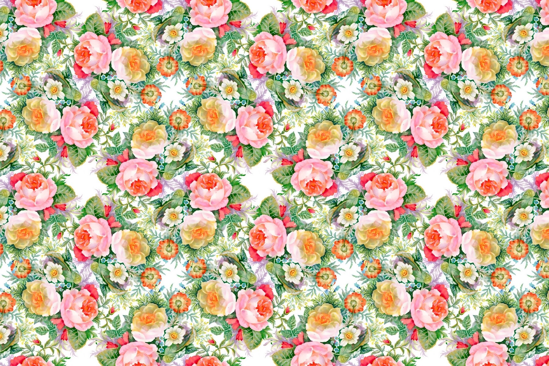 flores rosas patrón brotes ramo