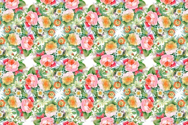 Fondos de pantalla con flores de rosas y patrones