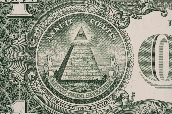 Un Dólar macro pirámide verde