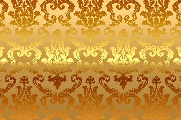 Vector de fondo dorado con patrón clásico