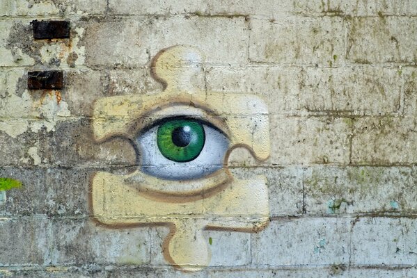 Hermoso fondo que muestra un ojo en la pared