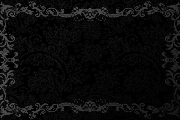 Patrón Vintage sobre fondo negro