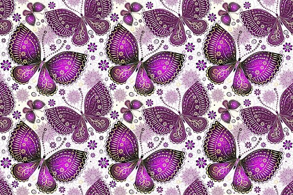 Patrón m mariposas y alas