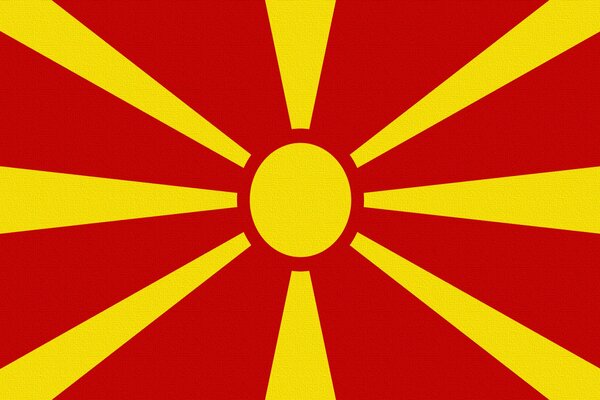 Imagen del sol sobre fondo rojo