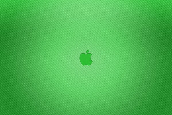 Emblema de apple sobre fondo verde